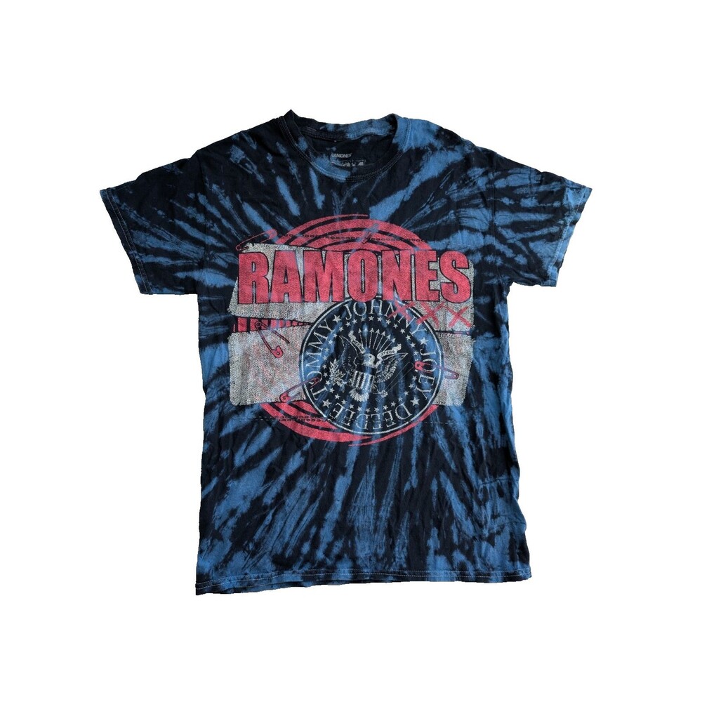 Ramones 1-2-3-4 Tie Dye Graphic T Shirt Men's M Punk Rock Band Tee